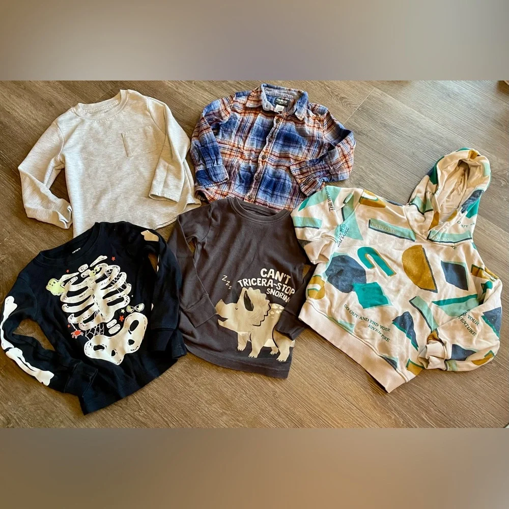 Boys 4T Bundle of long sleeve tops Carters H&M Cat & Jack Osh Kosh B’Gosh